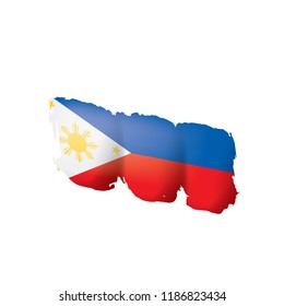Philippines flag, vector illustration on a white background.