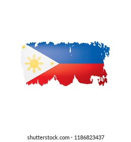 Philippines flag, vector illustration on a white background.