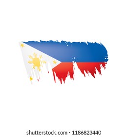 Philippines flag, vector illustration on a white background.