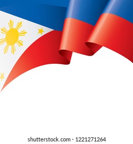 Philippines flag, vector illustration on a white background