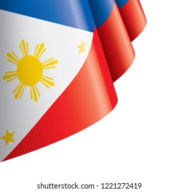 Philippines flag, vector illustration on a white background