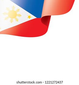 Philippines flag, vector illustration on a white background