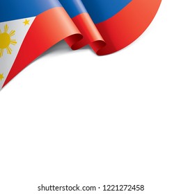 Philippines flag, vector illustration on a white background