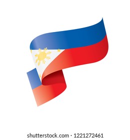Philippines flag, vector illustration on a white background