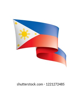 Philippines flag, vector illustration on a white background