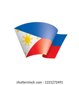 Philippines flag, vector illustration on a white background