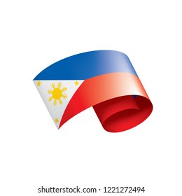 Philippines flag, vector illustration on a white background