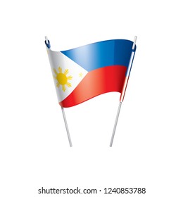 Philippines flag, vector illustration on a white background