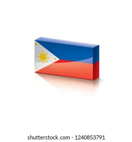 Philippines flag, vector illustration on a white background