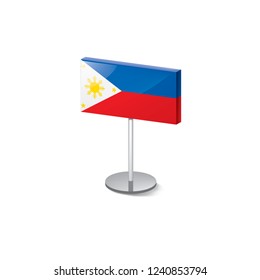Philippines flag, vector illustration on a white background
