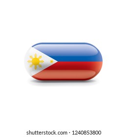 Philippines flag, vector illustration on a white background