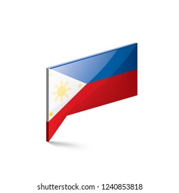Philippines flag, vector illustration on a white background