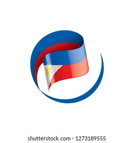 Philippines flag, vector illustration on a white background