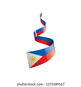 Philippines flag, vector illustration on a white background
