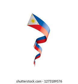 Philippines flag, vector illustration on a white background
