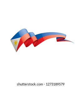Philippines flag, vector illustration on a white background