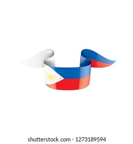 Philippines flag, vector illustration on a white background