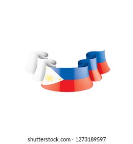 Philippines flag, vector illustration on a white background
