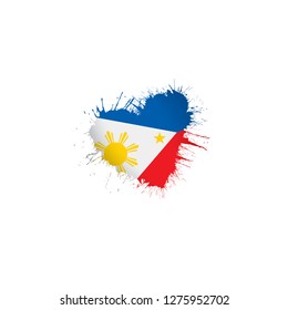 Philippines flag, vector illustration on a white background