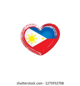 Philippines flag, vector illustration on a white background