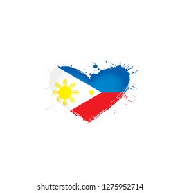 Philippines flag, vector illustration on a white background