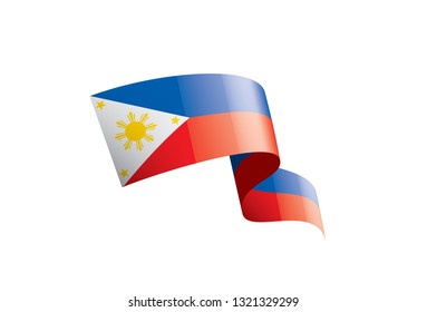 Philippines flag, vector illustration on a white background