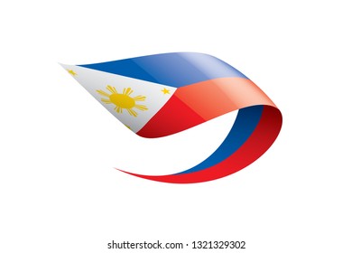 Philippines flag, vector illustration on a white background