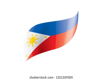 Philippines flag, vector illustration on a white background