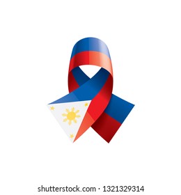 Philippines flag, vector illustration on a white background