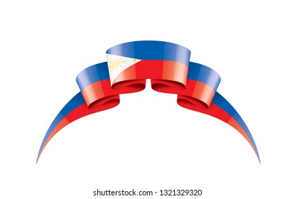 Philippines flag, vector illustration on a white background
