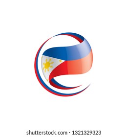 Philippines flag, vector illustration on a white background
