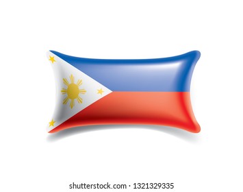 Philippines flag, vector illustration on a white background