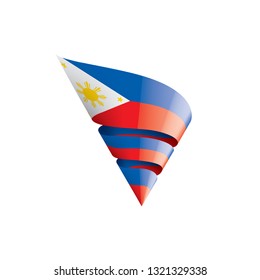 Philippines flag, vector illustration on a white background