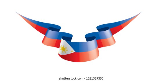 Philippines flag, vector illustration on a white background