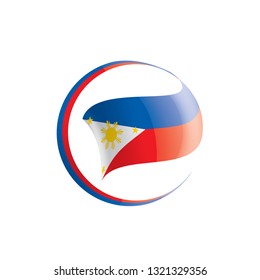 Philippines flag, vector illustration on a white background