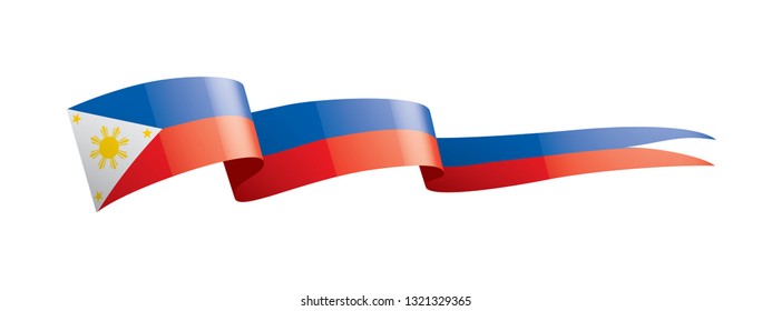 Philippines flag, vector illustration on a white background
