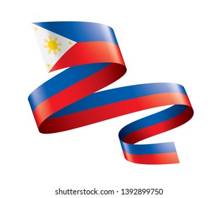 Philippines flag, vector illustration on a white background