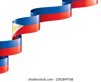 Philippines flag, vector illustration on a white background