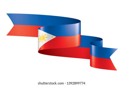 Philippines flag, vector illustration on a white background