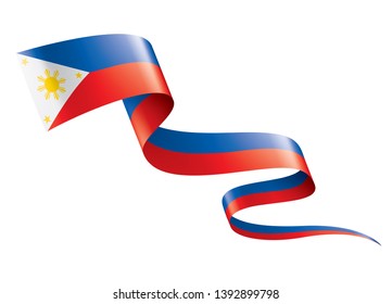 Philippines flag, vector illustration on a white background