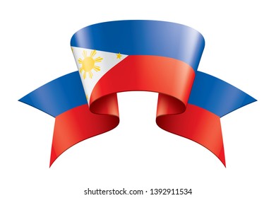 Philippines flag, vector illustration on a white background