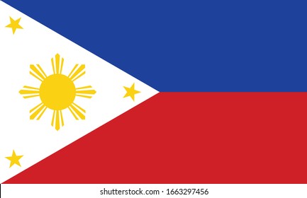 Philippines Flag, Vector Image And Icon