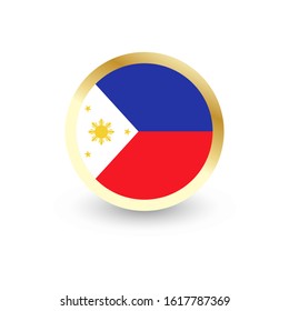 Philippines Flag Vector Round Icon, can be used for independence or other events