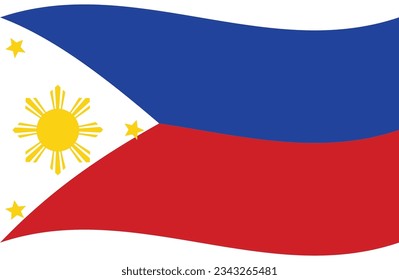 Philippines flag wave. Pilipino flag. Flag of Philippines