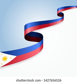 Philippines Flag Wavy Abstract Background Vector Stock Vector (Royalty ...