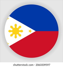 Icono de bandera de país redondeado de Filipinas