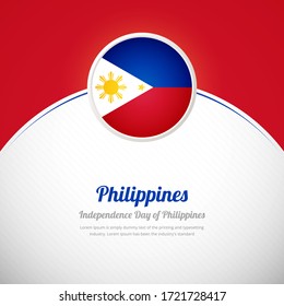 Filipinas feliz día de la independencia con creativos coloridos antecedentes de bandera del país