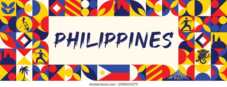 Philippines happy National day celebration banner vector illustration

