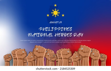 Philippines heroes day background design template