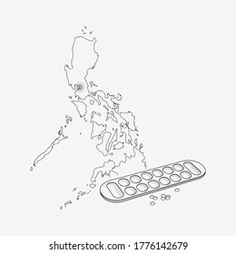 Philippines icon line element. Vector illustration of philippines icon line isolated on clean background for your web mobile app logo design.